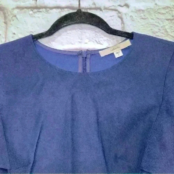 Lark & Ro Navy Blue Dress Lined Women's Size Small Short Sleeve - Picture 4 of 7